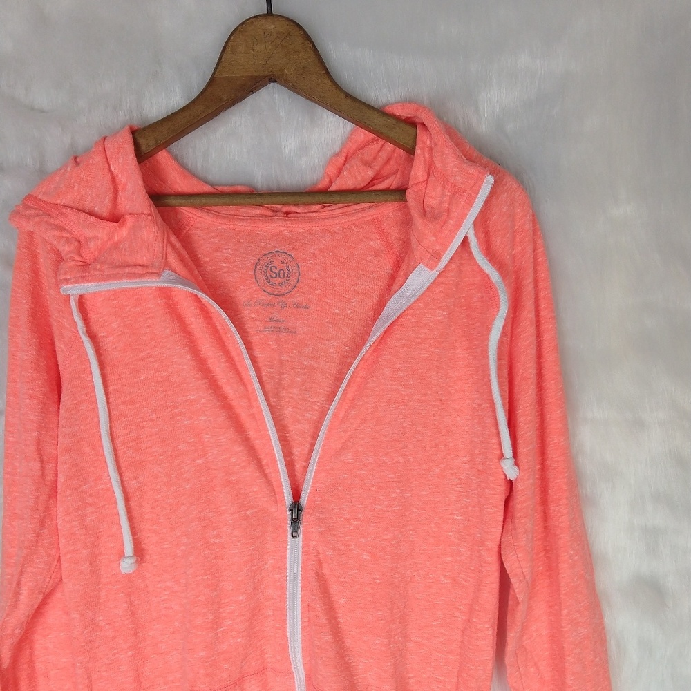SO Neon peach zip up
